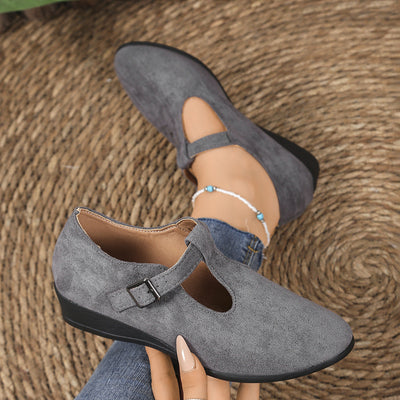 Gurli | Ortopædiske loafers med kilehæl og spænde - Vellor Wear