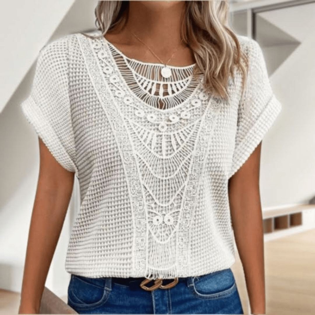 Karin™ – Elegant bluse i Ibiza-stil - Vellor Wear