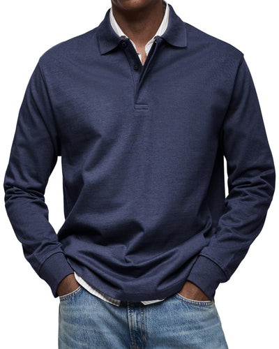 Torsten™ | Casual Poloshirt med Lange Ærmer - Vellor Wear