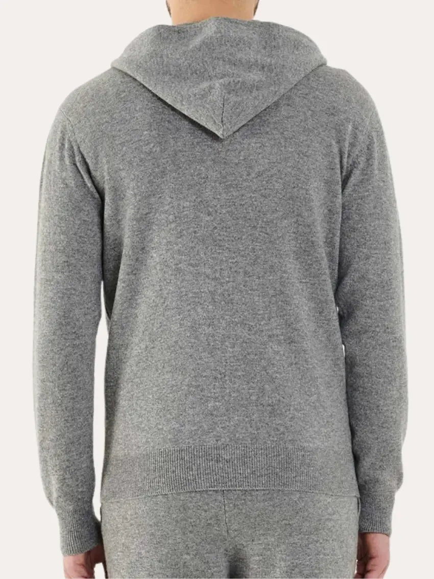 Cashmere Strikket Zip Vest - Lys Grå - Vellor Wear