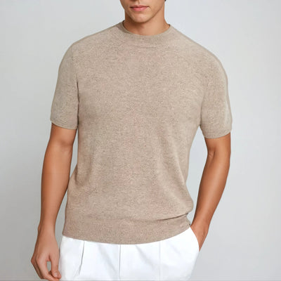 Cashwool T-shirt Beige - Vellor Wear