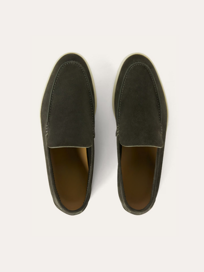 Forfinet Suede Loafers – Mørkegrøn - Vellor Wear
