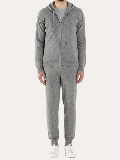 Cashmere Strikket Zip Vest - Lys Grå - Vellor Wear