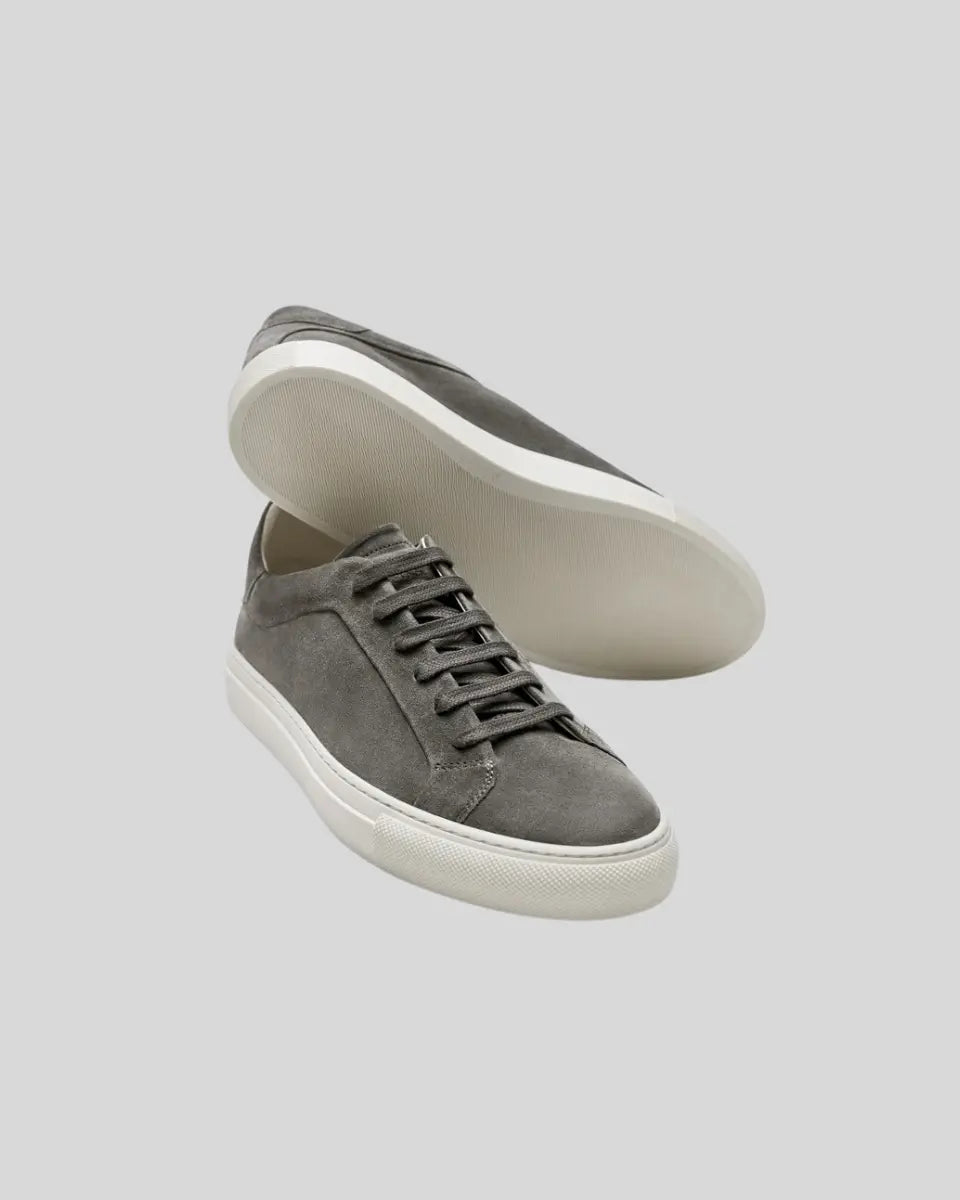 Læder Oxford Sneakers - Mørkegrå - Vellor Wear