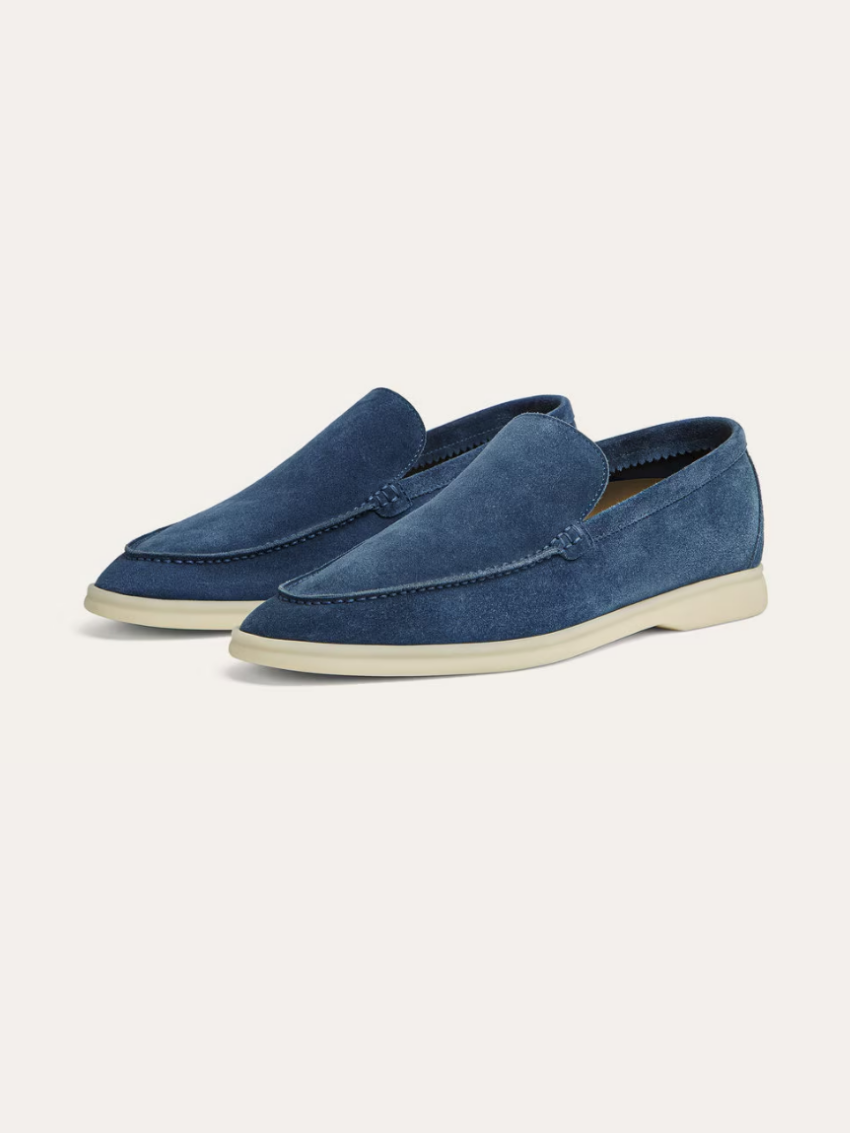 Fins Suede Loafers – Intens Blå - Vellor Wear