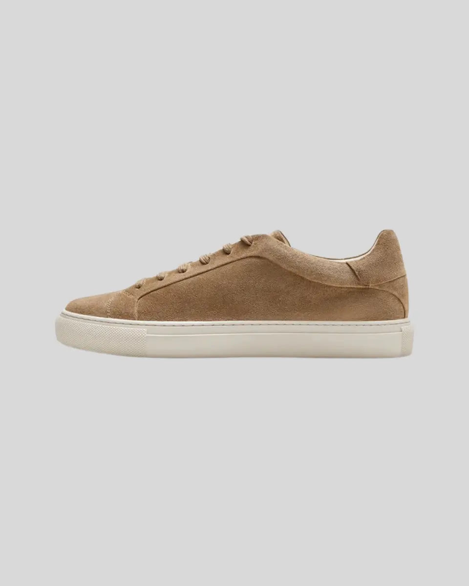 Læder Oxford Sneakers - Khaki - Vellor Wear