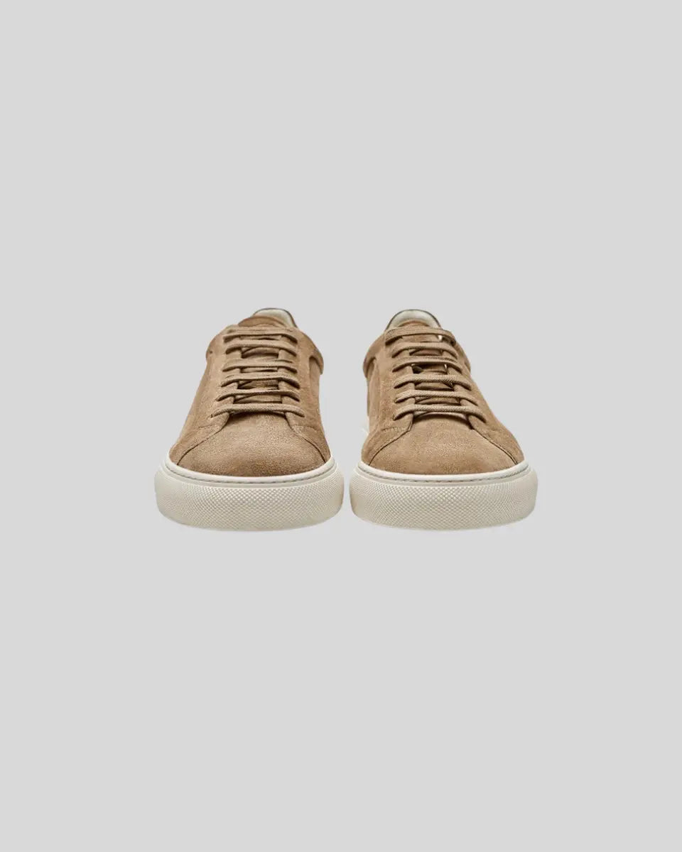 Læder Oxford Sneakers - Khaki - Vellor Wear