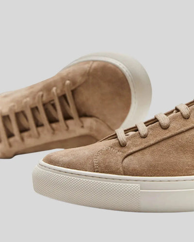 Læder Oxford Sneakers - Khaki - Vellor Wear