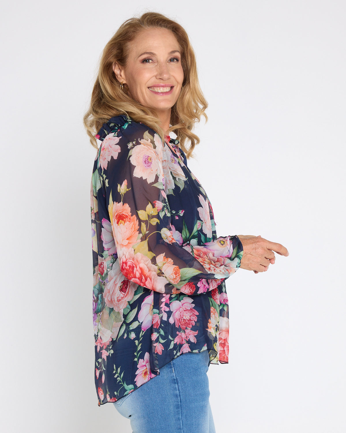 Bluse med blomsterprint - Vellor Wear