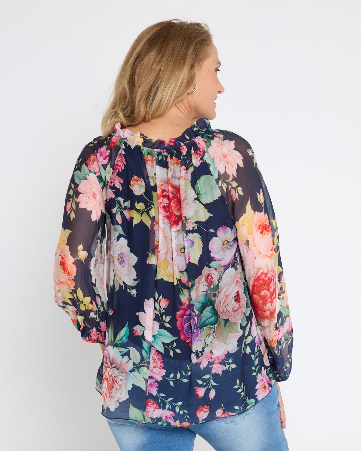 Bluse med blomsterprint - Vellor Wear