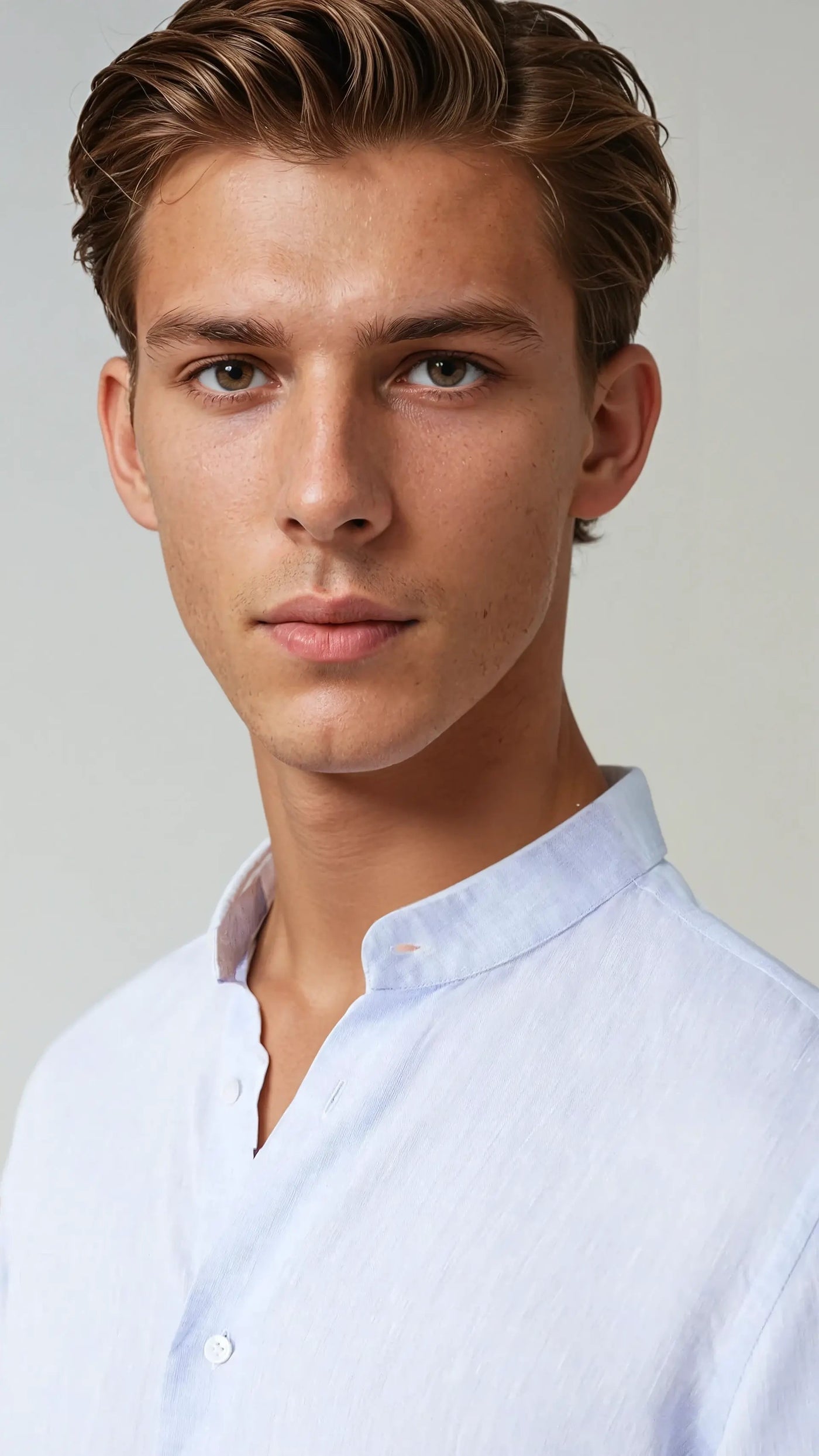 Linned Band Krave Skjorte Lysblå - Vellor Wear