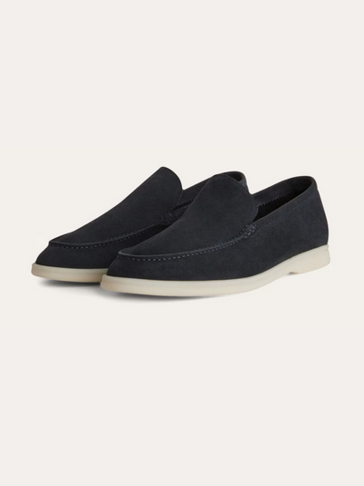 Finslidte Suede Loafers – Marineblå - Vellor Wear