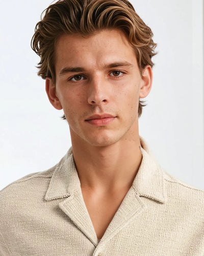 Vaffel Skjorte Beige - Vellor Wear