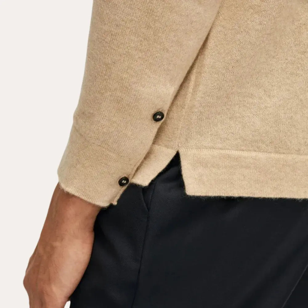 Cashwool Skjorte Beige - Vellor Wear