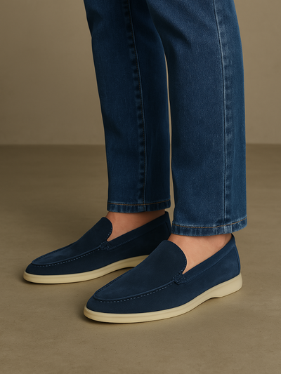 Fins Suede Loafers – Intens Blå - Vellor Wear