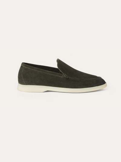 Forfinet Suede Loafers – Mørkegrøn - Vellor Wear