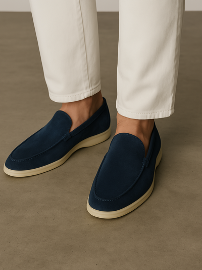 Fins Suede Loafers – Intens Blå - Vellor Wear