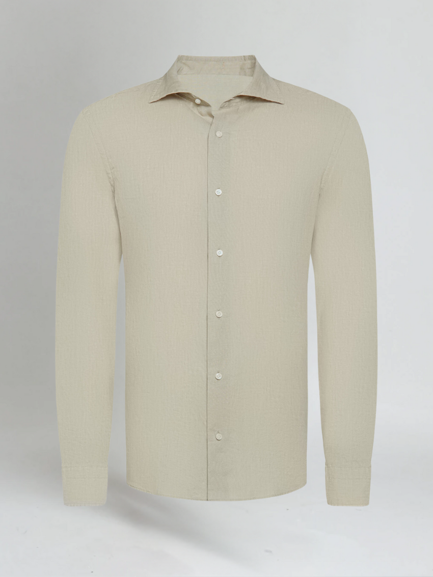 Essentiel Linned Skjorte - Khaki - Vellor Wear